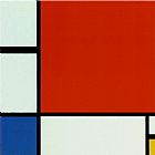 Famous Blue Paintings - Composition with Red Blue Yellow 2
